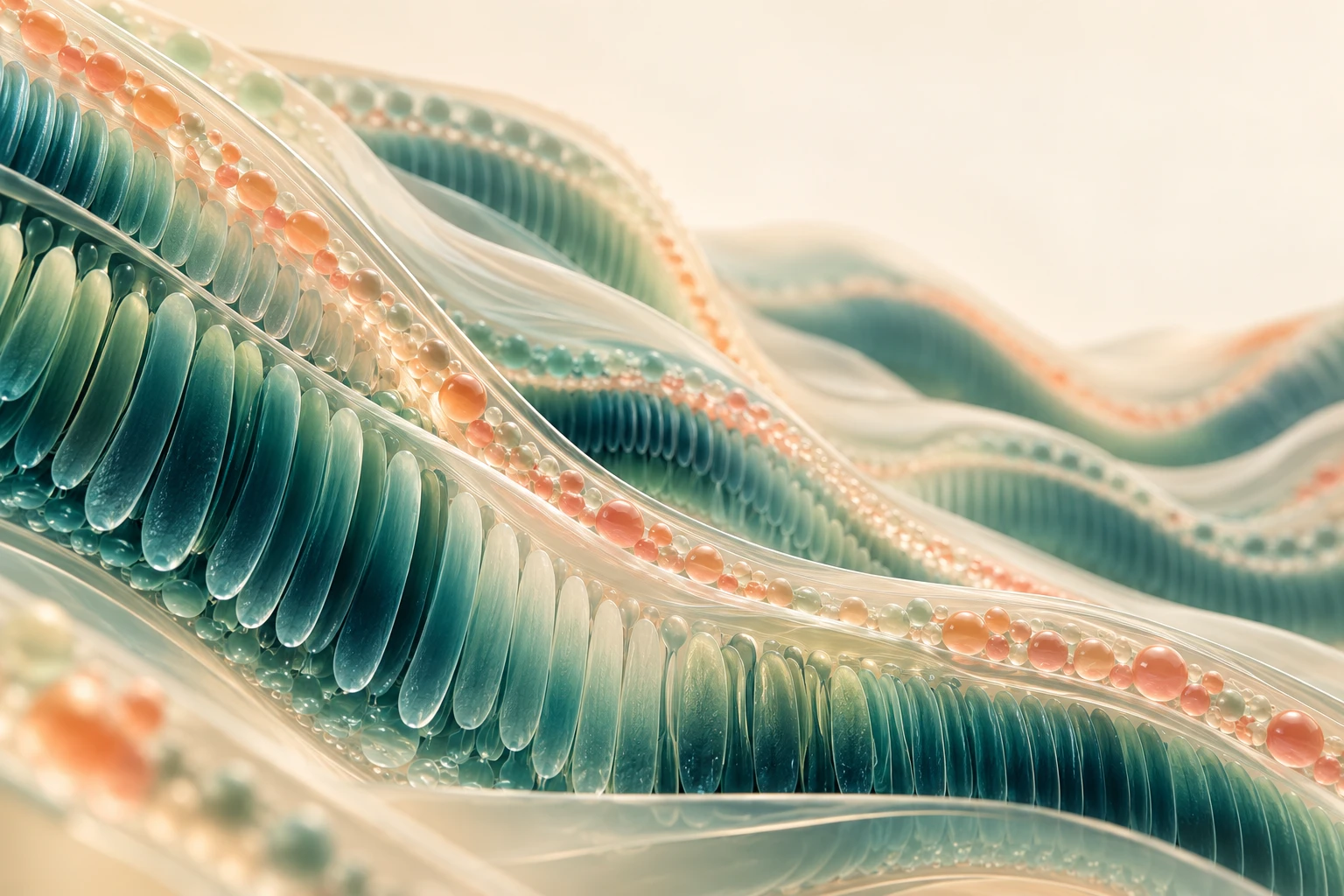 Conceptual illustration of layered retinal membranes and lipids